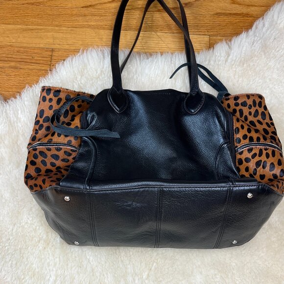 Aimee Kestenberg Chelsea Novelty Tote Bag - Honey Cheetah Calf Hair - Picture 3 of 8